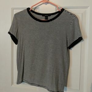 F21 Striped Crop Top